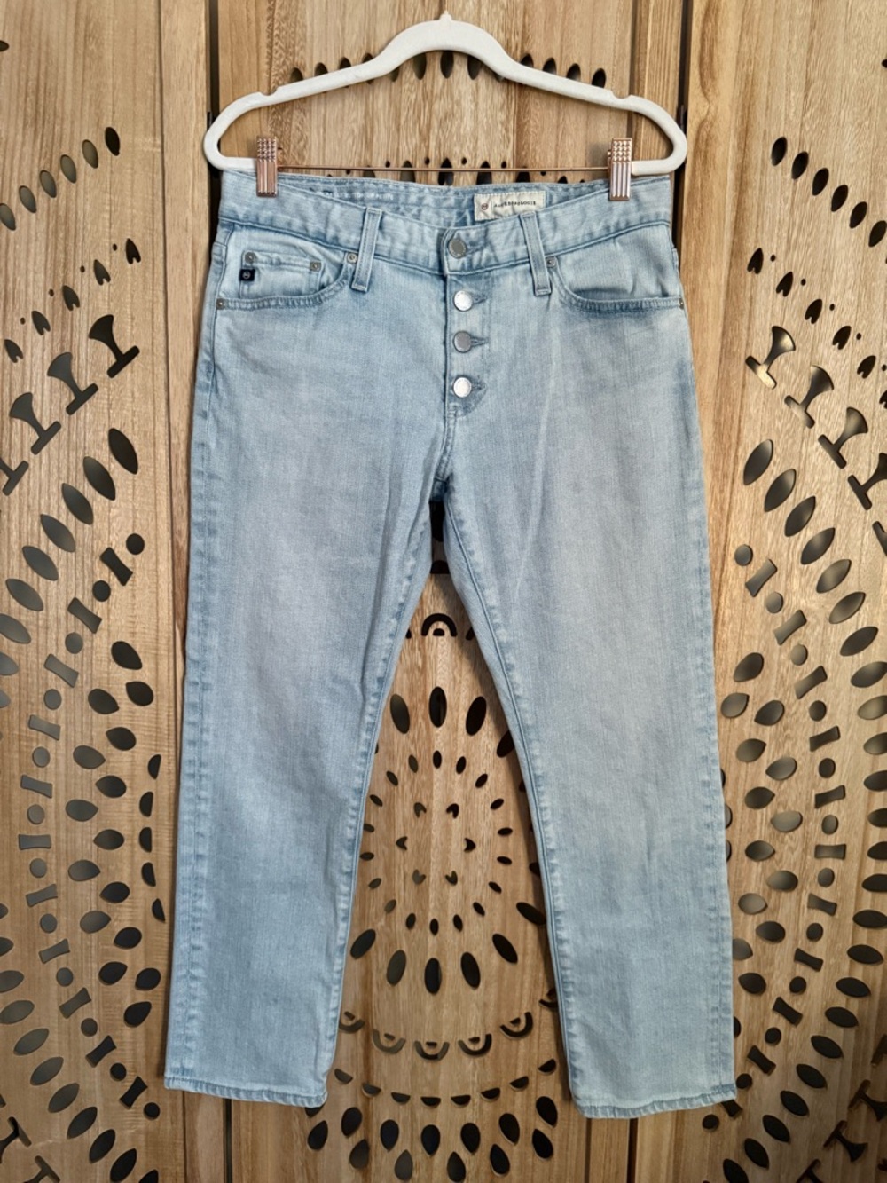 AG Adriano Goldschmied X Anthropologie Nolan ankle button-up jeans